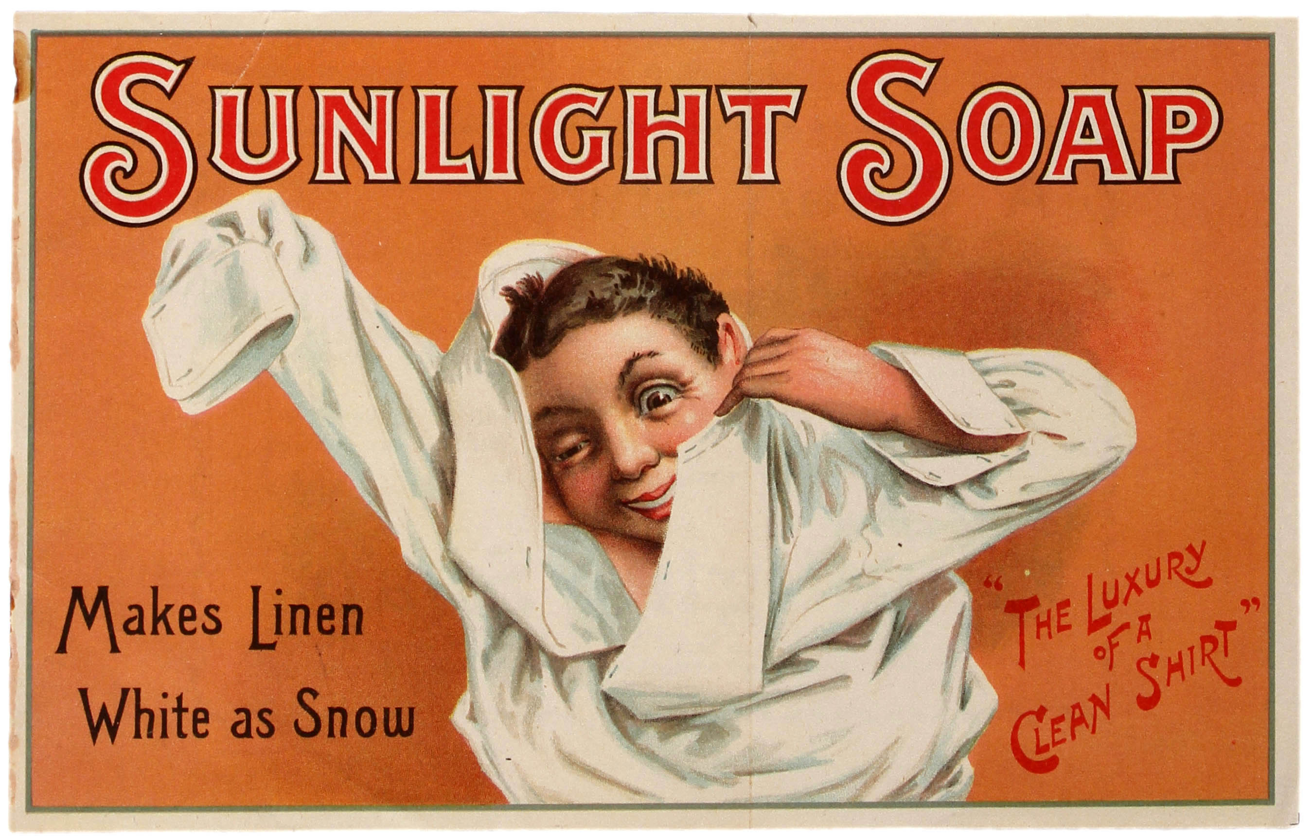 Advertising Poster Sunlight Soap Victorian Child