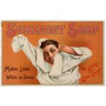 Advertising Poster Sunlight Soap Victorian Child