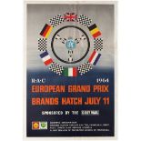 Sport Poster Formula 1 RAC European Grand Prix Brands Hatch July 1964