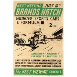 Sport Poster Brands Hatch Unlimited Sports Car Racing Formula 3