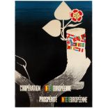 Propaganda Poster ERP Marshall Plan Inter-European Cooperation Inter-European Prosperity