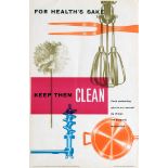 Propaganda Poster Kitchen Utensils Keep Them Clean Ministry of Health