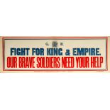 War Poster Fight For King And Empire WWI UK