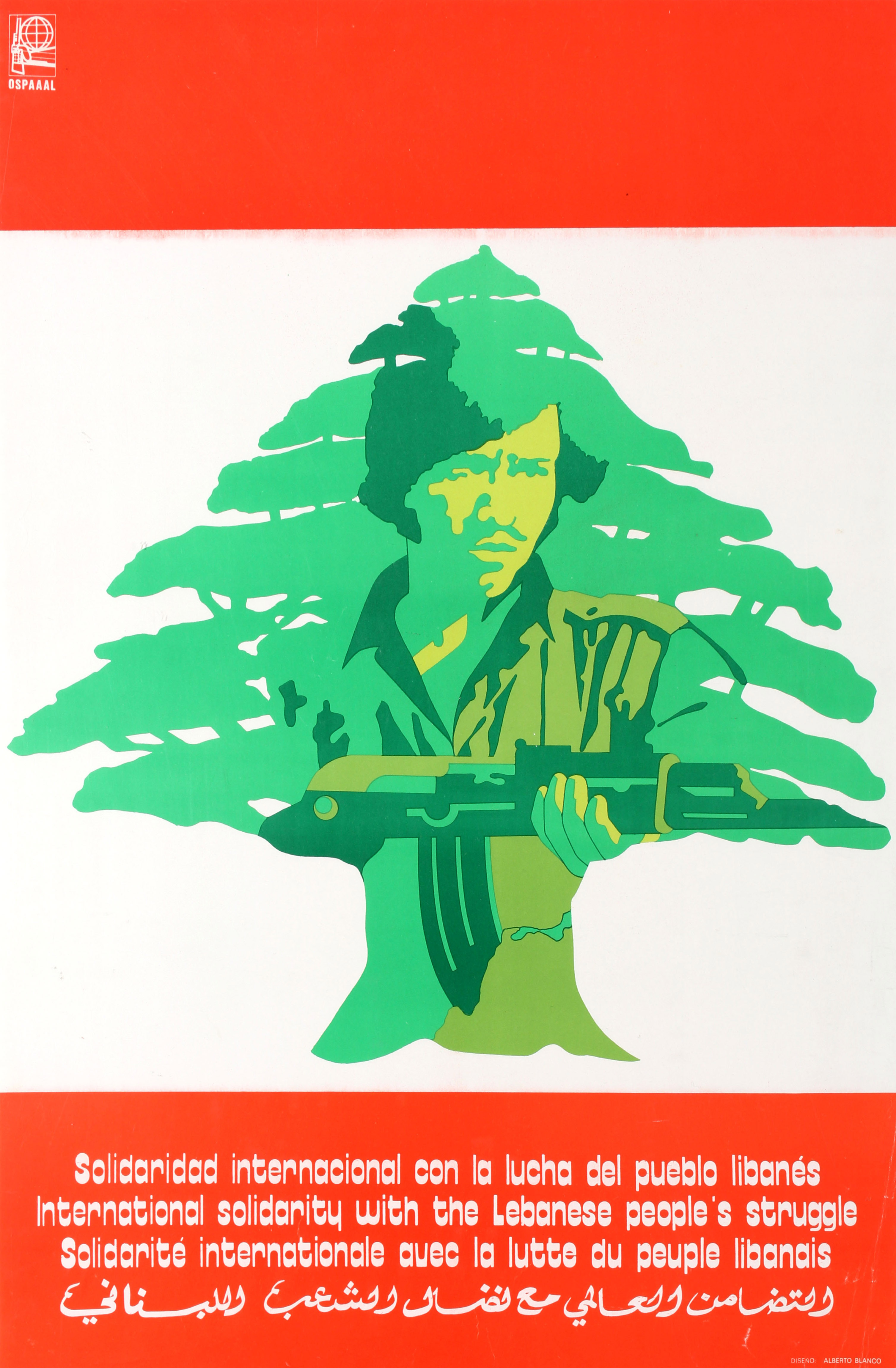 Propaganda Poster OSPAAAL Solidarity with Lebanon