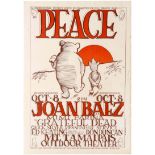 Propaganda Poster Peace Rock Concert Joan Baez The Grateful Dead 1966