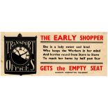 Propaganda Poster WWII Early Shopper Glasgow Corporation Transport