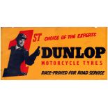 Advertising Poster Dunlop Motorcycle Tyres Expert Choice Geoff Duke
