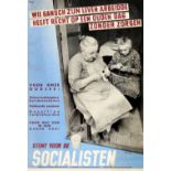 Propaganda Poster Dutch Socialists Elections Stemt Voor de Socialisten