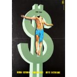 Propaganda Poster OSPAAAL Cuba Foreign Debt Jesus IMF