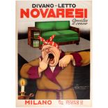 Advertising Poster Novaresi Divano Letto Furniture Achille Mauzan