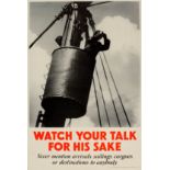 War Poster Careless Talk Royal Navy Merchant UK WWII