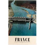 Travel Poster Donzere Mondragon Dam Provence France