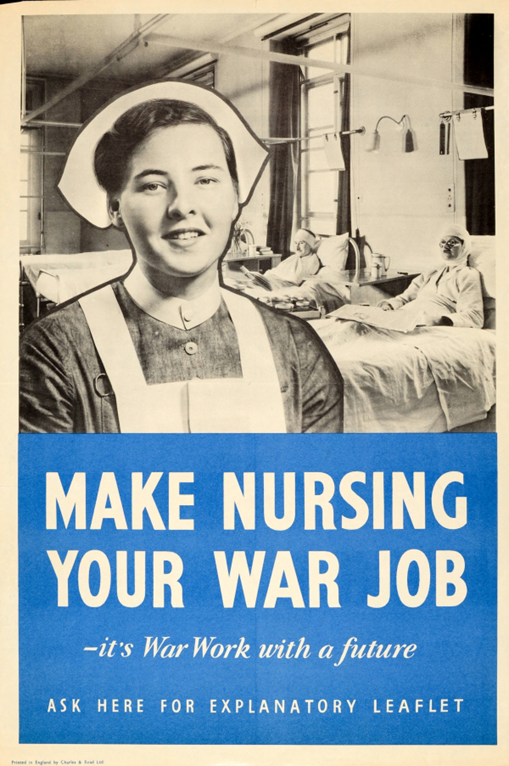 War Poster Make Nursing Your War Job WWII UK Home Front