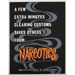 Propaganda Poster Narcotics Drug Smuggling Customs Dope Cannabis