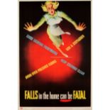 Propaganda Poster ROSPA Fatal Home Falls Housewife Midcentury