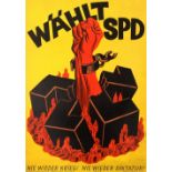 Propaganda Poster Vote SPD Germany Elections Swastika
