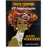 Advertising Poster Loterie National Fashion Pearl Necklace
