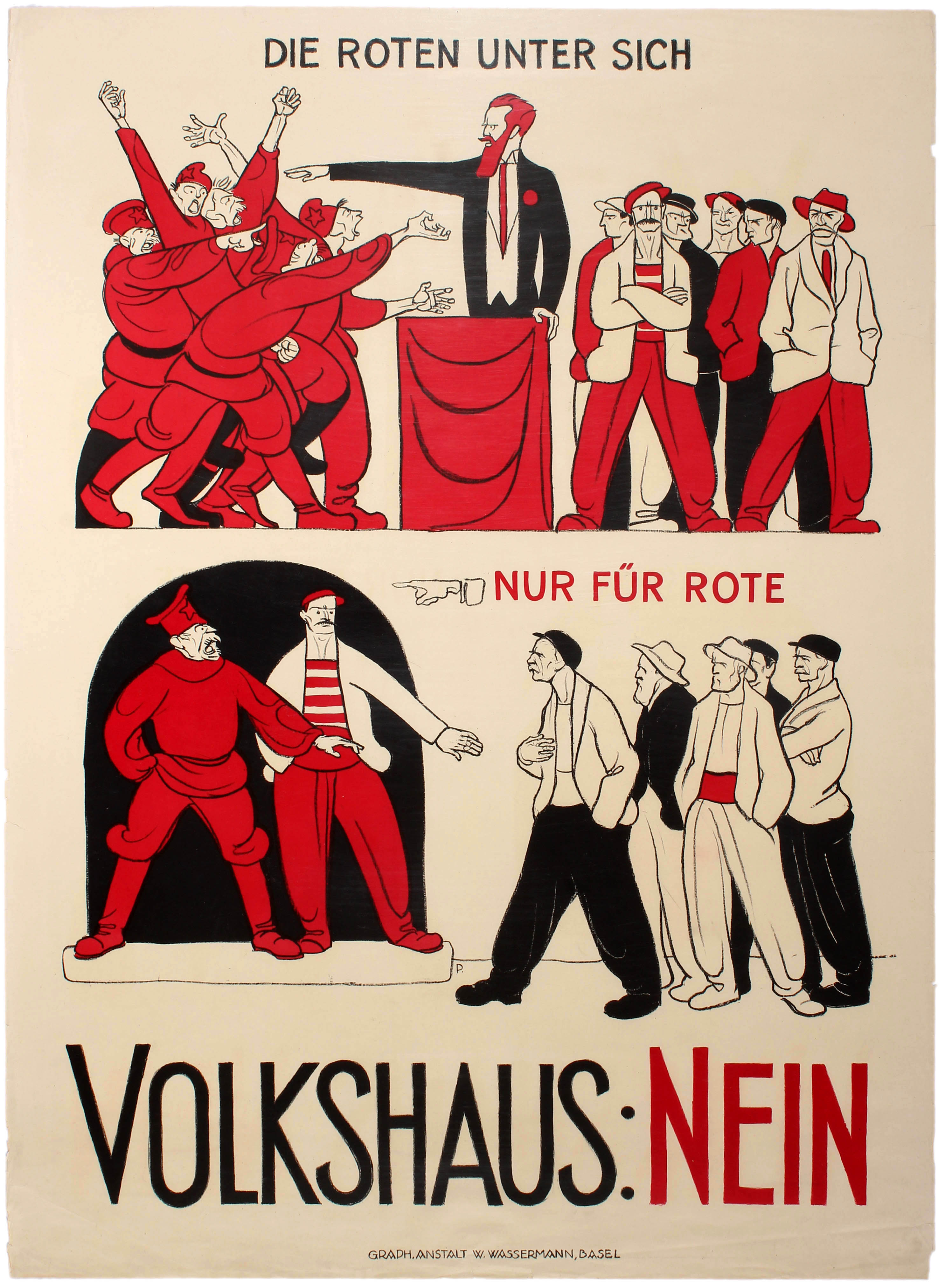 Propaganda Poster Swiss Communist Party Elections Switzerland