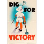 War Poster Dig For Victory WWII UK Home Front Mary Tunbridge