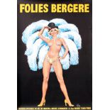 Advertising Poster Folies Bergere Cabare France Alain Aslan