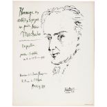 Advertising Poster Picasso Exhibition Antonio Machado Homage 1955