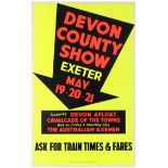 Advertising Poster Devon County Show Exeter Australian Axemen