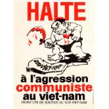 Propaganda Poster Communist Agression Vietnam China France