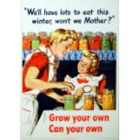 War Poster WWII Home Front USA Preppers Lots to Eat This Winter
