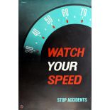 Propaganda Poster Watch Your Speed Road Safety ROSPA