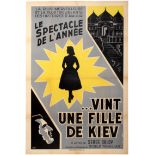 Advertising Poster Came A Girl From Kiev French Theatre