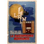 Advertising Poster Art Deco Radio Radiophonie Normande 1936