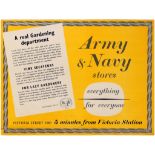 Advertising Poster Army Navy Stores London Gardening House of Fraser