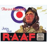 War Poster Join the RAAF WWII Australia Air Force Pilot