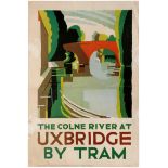 Travel Poster London Transport Uxbridge By Tram Edward McKnight Kauffer