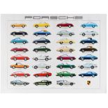 Advertising Poster Porsche Production Cars Ken Rush Heritage