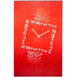 Advertising Poster Zenith Swiss Watch Midcentury Prack Fredi