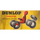 Advertising Poster Dunlop Tubeless Carefree Motoring Raymond Savignac Midcentury Modern
