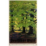 Travel Poster German Forest Railway Germany Nazi Reich