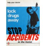 Propaganda Poster Lock Drugs Away Stop Accidents Child Safety ROSPA