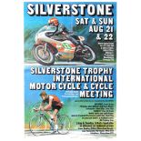 Sport Poster Silverstone Trophy Motorcycle Bicycle Race Meeting