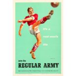 Propaganda Poster Regular Army Recruitment UK Footballer