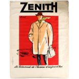 Advertising Poster Zenith French Menswear Brenot Fashion
