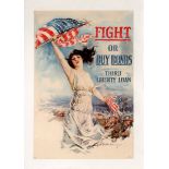 Propaganda Poster Fight Buy Bonds Third Liberty Loan WWI Howard Chandler Christy