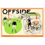 Propaganda Poster Road Safety ROSPA Football Offside Cycling Bicycle