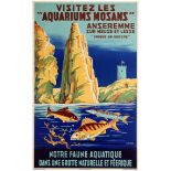 Travel Poster Visit Aquariums Mosans Belgium