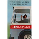 Travel Poster Europabus European Railways National Express