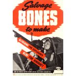 War Poster Salvage Bones Airplane WWII Canada Explosives