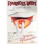 Advertising Poster Paradis Latin Viva Paradis Cabaret Paris Jacques Fabre Kitsch