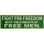 War Poster Fight for Freedom with the Strength of Free Men WWI