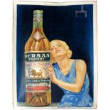 Advertising Poster French Persan Liquor Nicolitch Alcohol Drink France